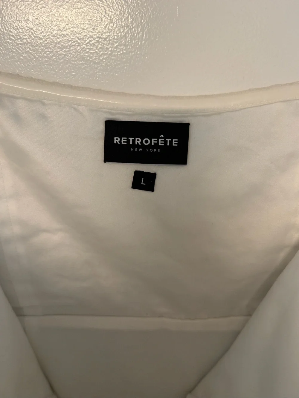 Retrofête White Silver Strapless Sequin Kameron Embellished Mini Dress Large